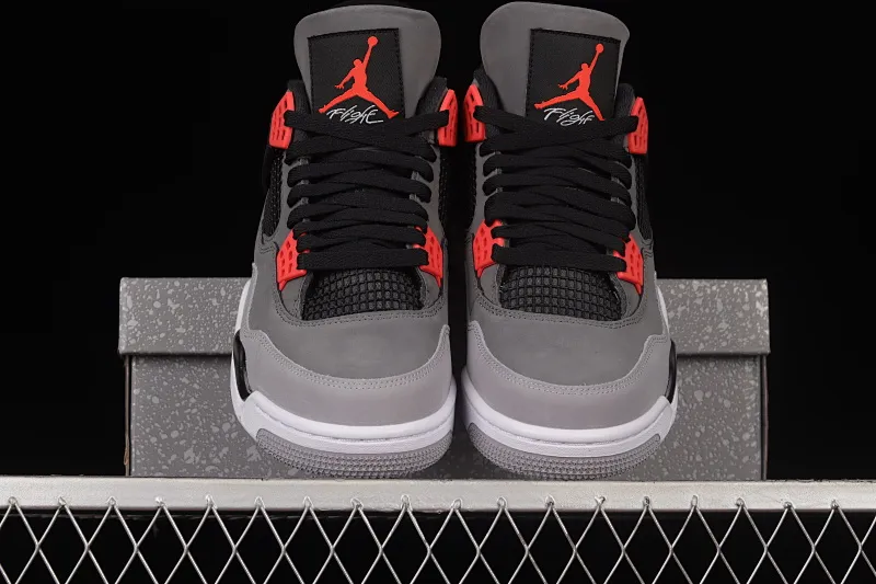 All categories Air Jordan Jordan series basketball shoes Air Jordan 4 foreign trade version Air Jordan 4 Retro "Infrared" AJ4 Joe 4 black gray infrared DH6927-061